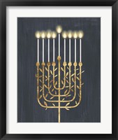 Framed 'Golden Hanukkah I' border=