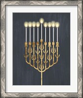 Framed 'Golden Hanukkah II' border=