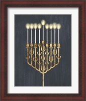 Framed 'Golden Hanukkah II' border=