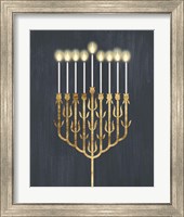 Framed 'Golden Hanukkah II' border=