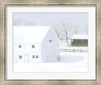 Framed Whiteout Farm I