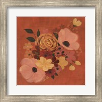 Framed Burnt Orange Bouquet II