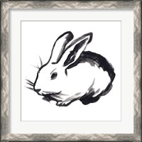 Framed 'Winter Rabbit II' border=