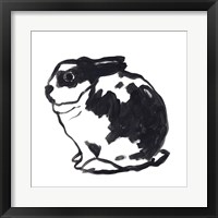 Framed 'Winter Rabbit IV' border=