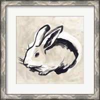 Framed 'Antique Rabbit II' border=