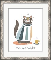 Framed 'Coffee Cats I' border=