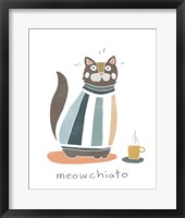 Framed 'Coffee Cats I' border=