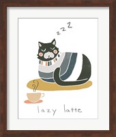 Framed 'Coffee Cats II' border=