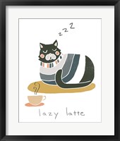 Framed 'Coffee Cats II' border=