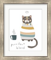 Framed 'Coffee Cats IV' border=