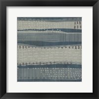 Framed Blue Dusk Textile I