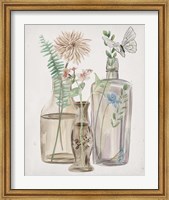 Framed Butterflies & Flowers II