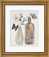 Framed Butterflies & Flowers IV
