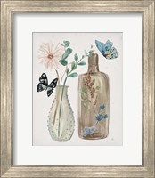 Framed Butterflies & Flowers IV