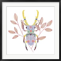 Framed Floral Beetles V