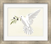 Framed Olive Branch Dove II