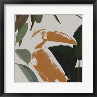 Framed Graphic Tropical Bird III