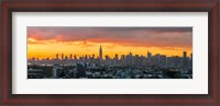 Framed Manhattan Skyline from Brooklyn