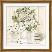 Framed Collection of White Flowers