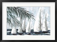 Framed Sailboats Behind the Palms