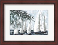 Framed Sailboats Behind the Palms