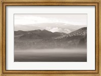 Framed Foggy Morning Mountains