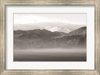 Framed Foggy Morning Mountains