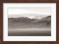 Framed Foggy Morning Mountains