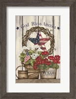 Framed God Bless America Still Life