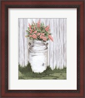 Framed White Washed Milk Can