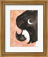 Framed Moon in Her Hair