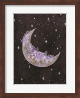 Framed Purple Flowers on the Moon