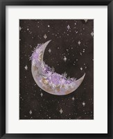 Framed Purple Flowers on the Moon