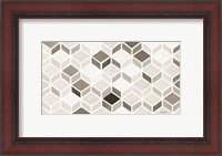 Framed White and Gray Pattern