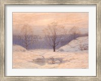 Framed Snowy Sunset