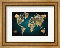 Framed Sketched World Map