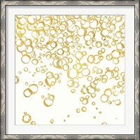 Framed Gold Bubbles I