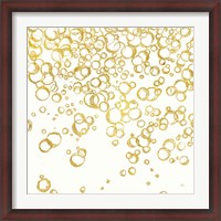 Framed Gold Bubbles I