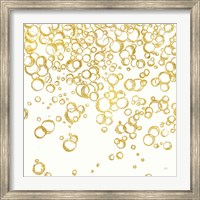Framed Gold Bubbles I