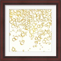 Framed 'Gold Bubbles I' border=