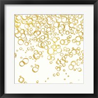 Framed Gold Bubbles I