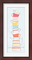 Framed Stack of Cups II Pastel