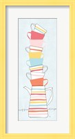 Framed Stack of Cups II Pastel