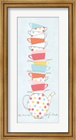 Framed Stack of Cups I Pastel