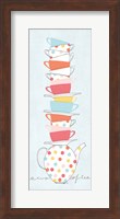 Framed Stack of Cups I Pastel
