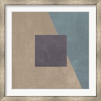 Framed Blue Silk Abstract II