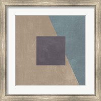 Framed Blue Silk Abstract II