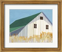 Framed Wheat Fields Green Crop