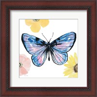 Framed Beautiful Butterfly IV Lavender No Words