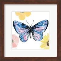 Framed 'Beautiful Butterfly IV Lavender No Words' border=